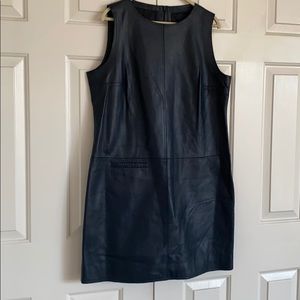 Jaeger London soft leather jumpsuit dress